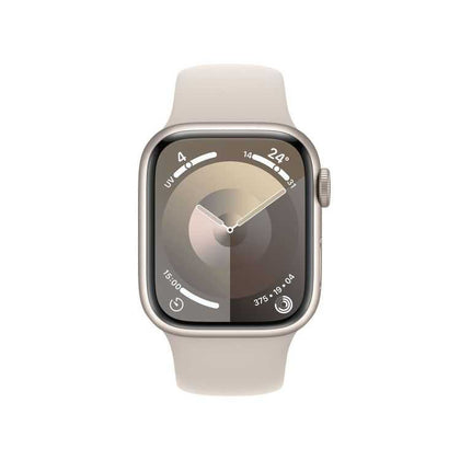 Apple Watch Series 9 GPS 41 Mm Starlight Aluminum Case With Starlight Sport Band M/L (MR8U3)