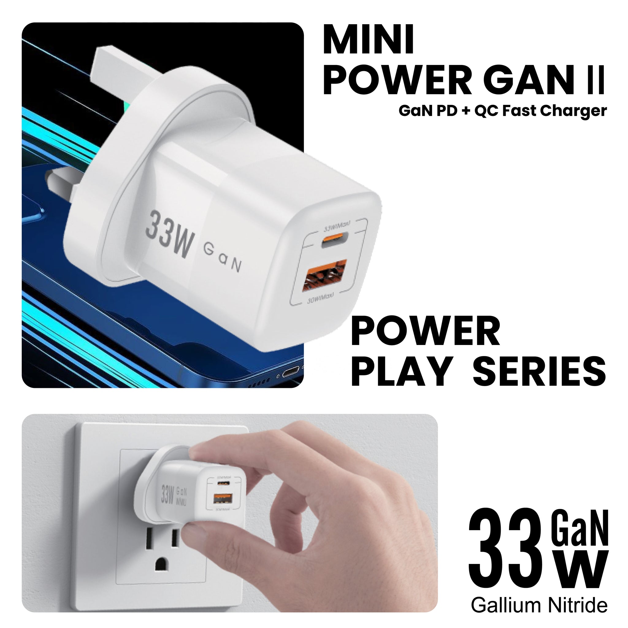 Exact Mini power GaN 11 33W adaptor Exact Mini power GaN 11 33W adaptor
