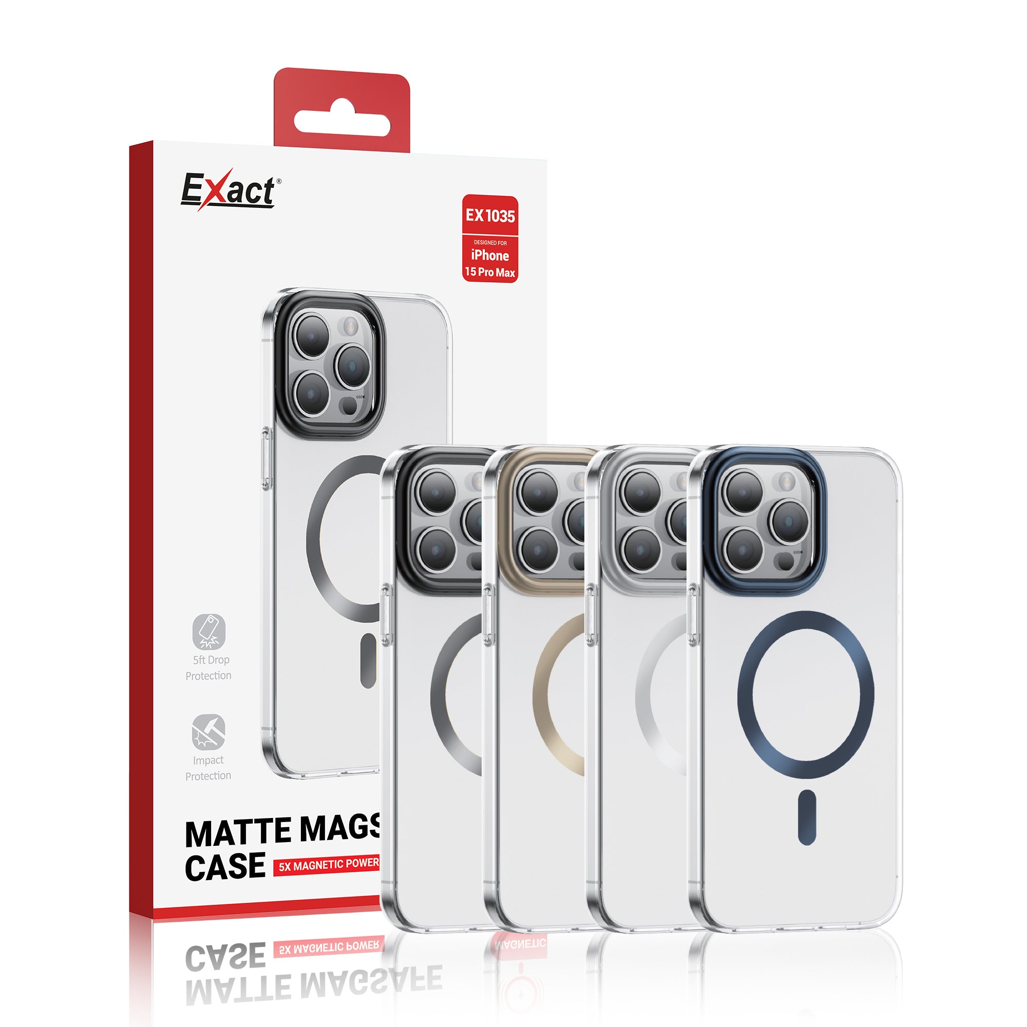 Exact Matte MagSafe Case 5x Magnetic Power For iPhone 15 Series Exact Matte MagSafe Case 5x Magnetic Power For iPhone 15 Series