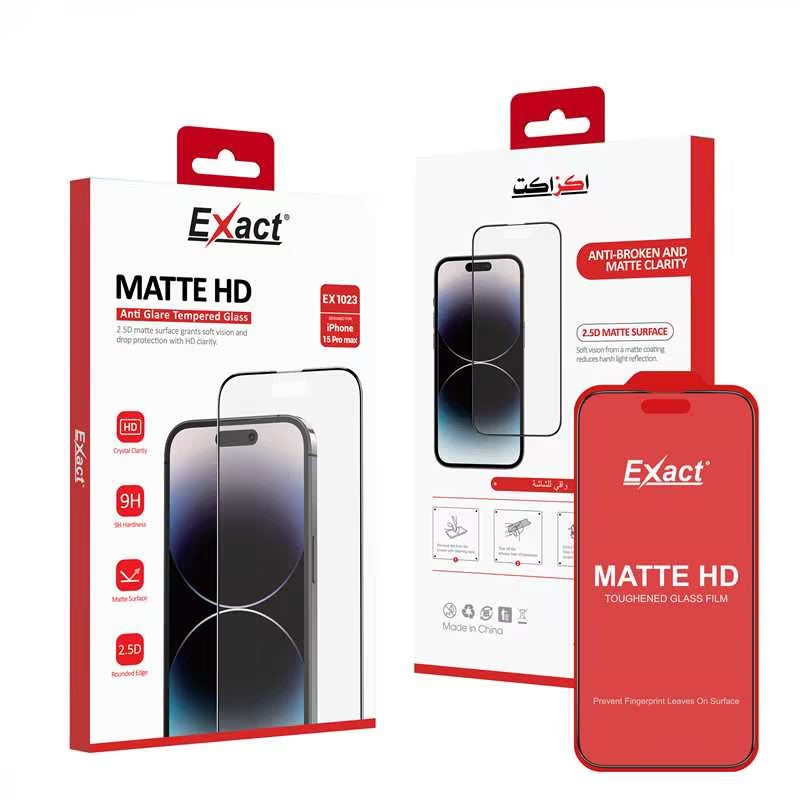 EXACT MATTE HD ANTI GLARE TEMPERED GLASS IPHON 15 SERIES