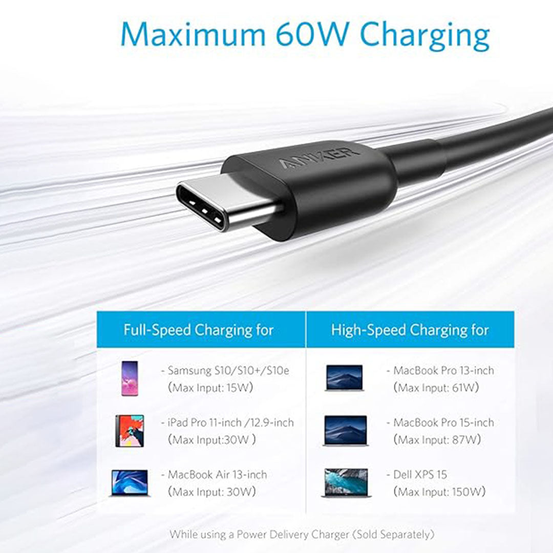 Anker PowerLine USB-C to USB-C 6ft (A8482) Anker PowerLine USB-C to USB-C 6ft (A8482)