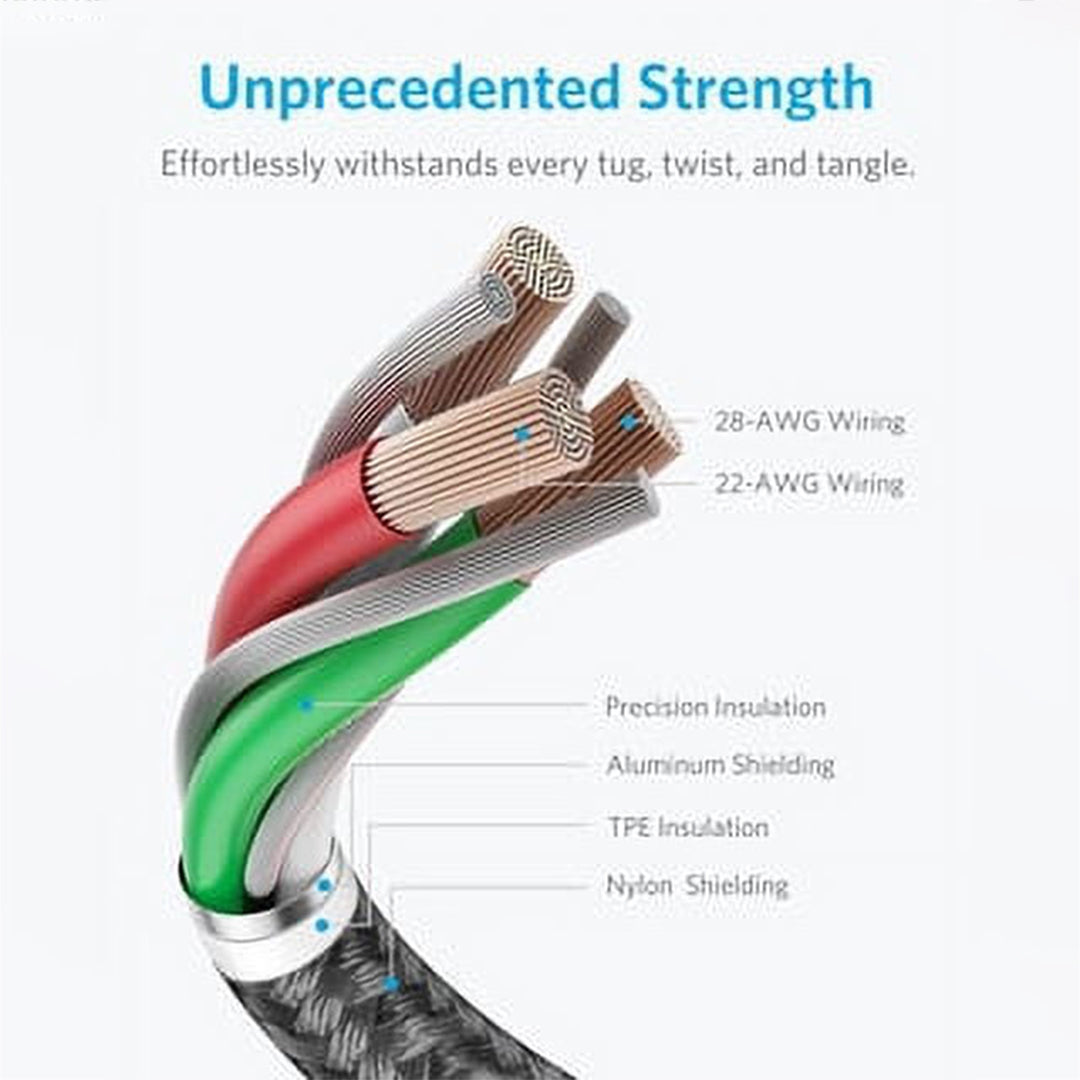 Anker PowerLine USB Cable 6ft Black Anker PowerLine USB Cable 6ft Black