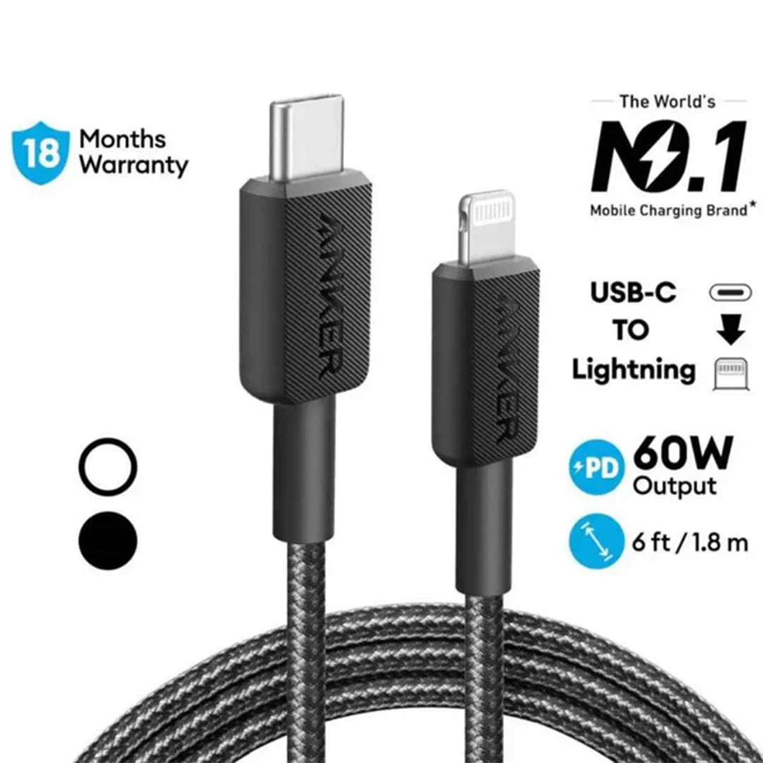 Anker USB-C to Lightning 6ft (A81B6) Anker USB-C to Lightning 6ft (A81B6)