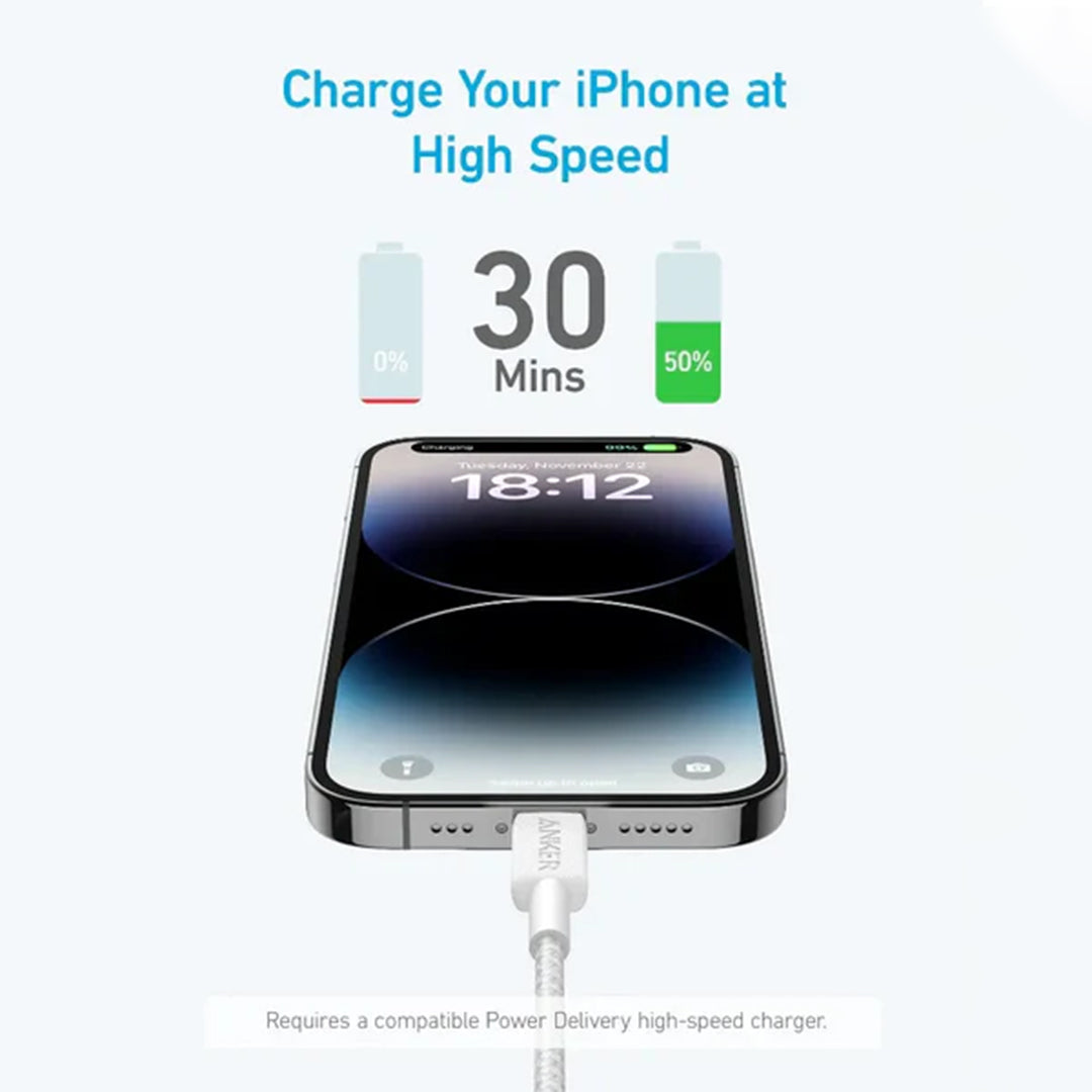 Anker USB-C to Lightning 6ft (A81B6) Anker USB-C to Lightning 6ft (A81B6)
