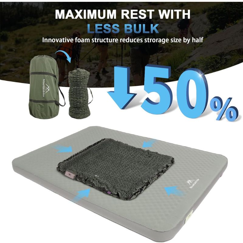 Self Inflating Sleeping Pad with Foam and Electric PumpOutdoor Compact Air Mat for Tent Car(4.2*79*28 inch) Self Inflating Sleeping Pad with Foam and Electric PumpOutdoor Compact Air Mat for Tent Car(4.2*79*28 inch)