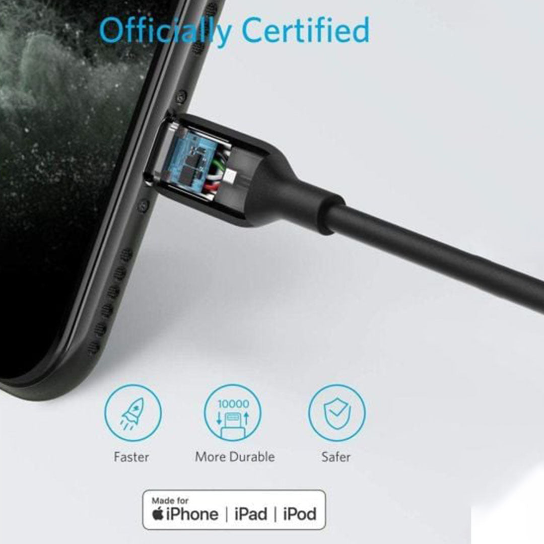 Anker PowerLine III USB-C to Lightning Cable 6ft Black Anker PowerLine III USB-C to Lightning Cable 6ft Black