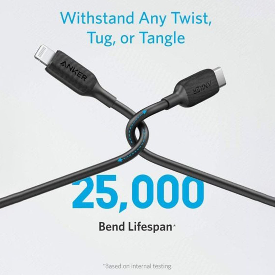 Anker PowerLine III USB-C to Lightning Cable 6ft Black Anker PowerLine III USB-C to Lightning Cable 6ft Black