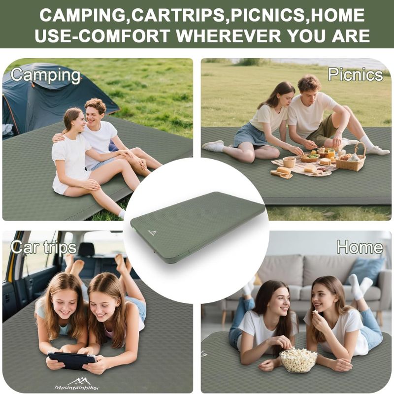 Self Inflating Sleeping Pad with Foam and Electric PumpOutdoor Compact Air Mat for Tent Car(4.2*79*28 inch) Self Inflating Sleeping Pad with Foam and Electric PumpOutdoor Compact Air Mat for Tent Car(4.2*79*28 inch)