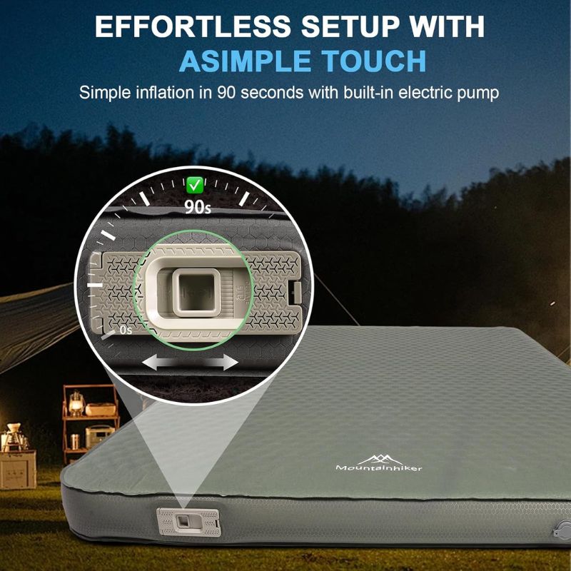 Self Inflating Sleeping Pad with Foam and Electric PumpOutdoor Compact Air Mat for Tent Car(4.2*79*28 inch) Self Inflating Sleeping Pad with Foam and Electric PumpOutdoor Compact Air Mat for Tent Car(4.2*79*28 inch)