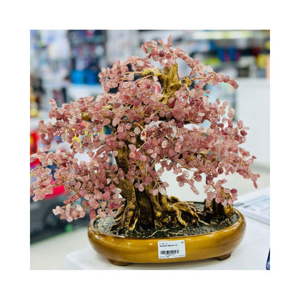 Strawberry Crystal Natural Stone Flowers Pot-M