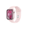 Apple Watch Series 9 GPS 45mm Pink Aluminum Case w. Light Pink Sport Band - M/L (MR9H3)