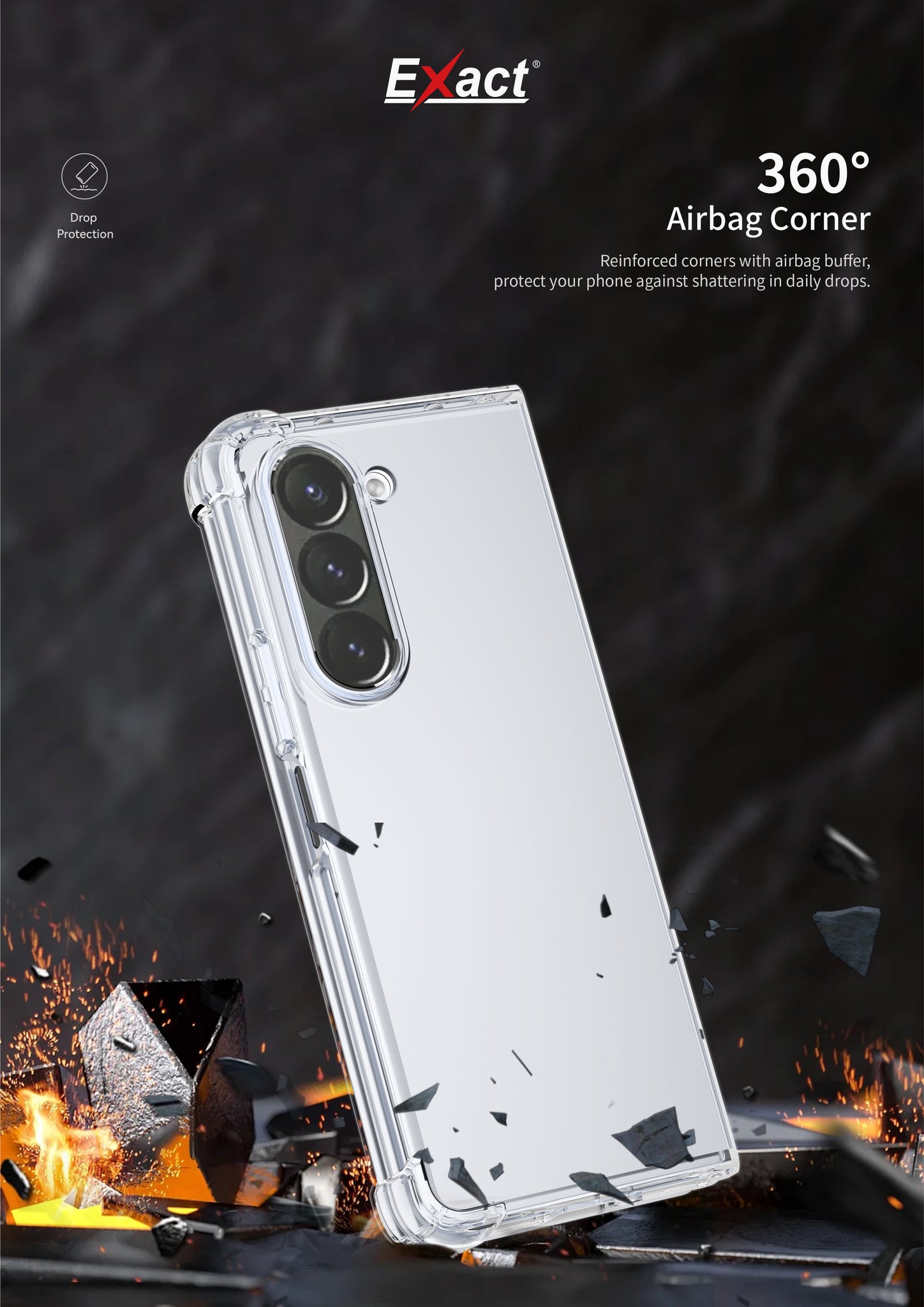 Exact Clear and Antishock Cover for Z FOLD 5 Exact Clear and Antishock Cover for Z FOLD 5