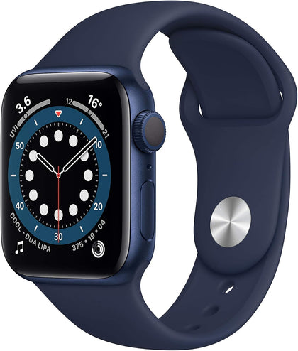 Apple Watch Series 6 (GPS + Cellular, 40mm) - Blue Aluminum Case with Deep Navy Sport Band