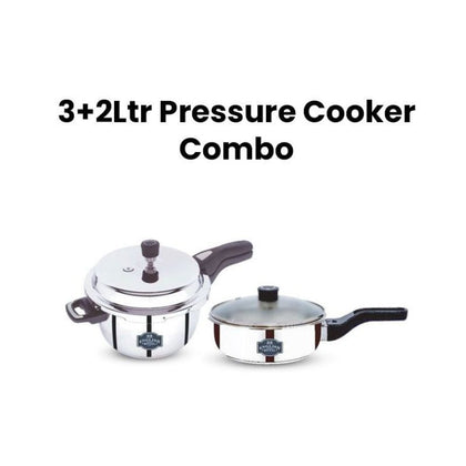 English Royal ERK 3320SS 3+2 Ltr Pressure Cooker Combo