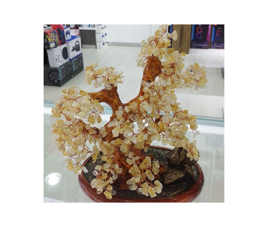 Citrine Natural Stone Flowers Pot-WST Citrine Natural Stone Flowers Pot-WST