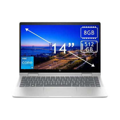 HP Envy 14 ES1013DX Core 5 120U 8GB RAM 512GB SSD 14.0 FHD X360 Touch Backlit KB Silver Win 11-9R8R2UA#ABA