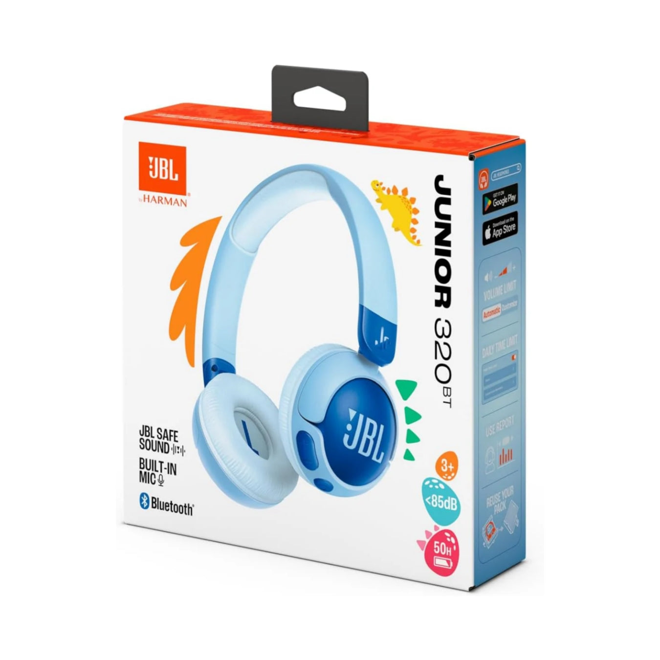 JBL Junior 320 BT, Wireless On-Ear Bluetooth Headphones for Kids with Built-In Mic JBL Junior 320 BT, Wireless On-Ear Bluetooth Headphones for Kids with Built-In Mic