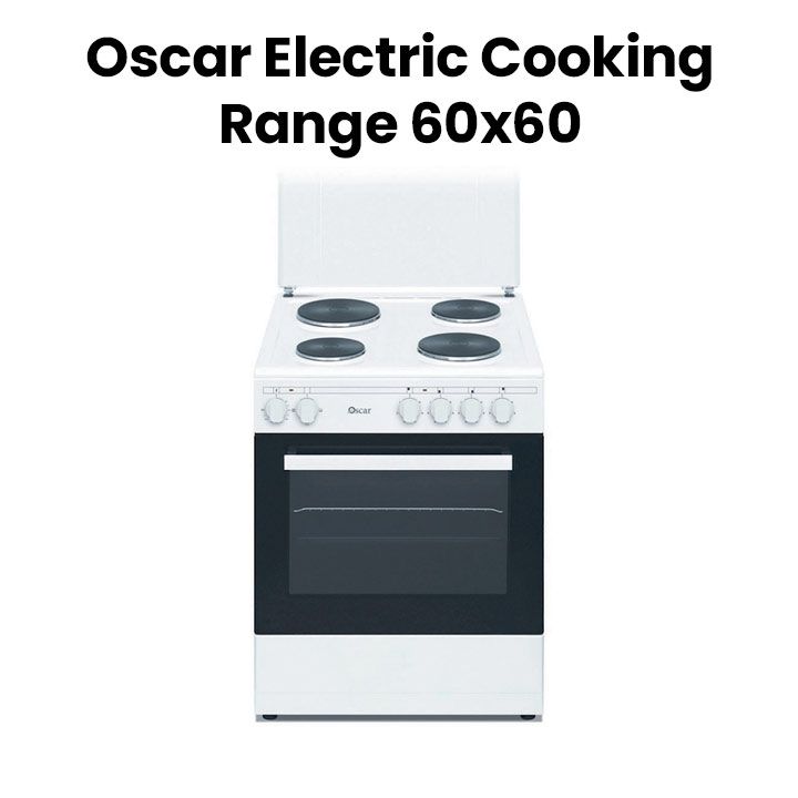 Oscar 60604EZW 60*60 Cooking Range 4 Hotplates Electric Oven White Oscar 60604EZW 60*60 Cooking Range 4 Hotplates Electric Oven White