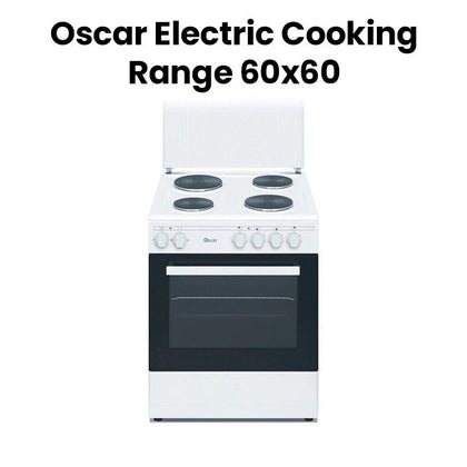 Oscar 60604EZW 60*60 Cooking Range 4 Hotplates Electric Oven White