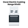 Oscar 60604EZW 60*60 Cooking Range 4 Hotplates Electric Oven White