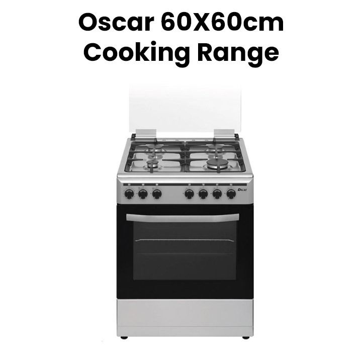 Oscar OCR6064GEOSS1 60*60 Cooking Range 4 Gas Burner Oven Grill Electric Full Safety Oscar OCR6064GEOSS1 60*60 Cooking Range 4 Gas Burner Oven Grill Electric Full Safety