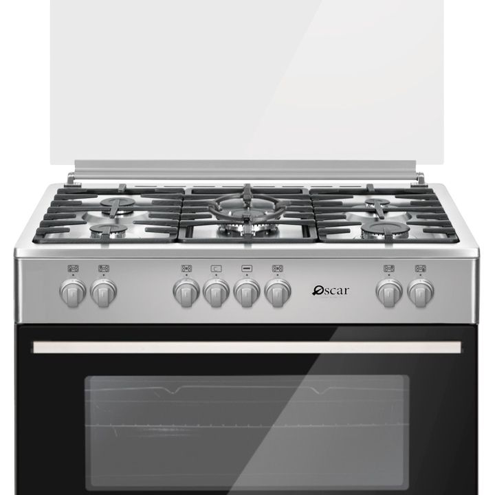 Oscar 9060GE 90*60 Cooking Range 5 Gas Burner Electric Oven Steel Finish Full Safety Oscar 9060GE 90*60 Cooking Range 5 Gas Burner Electric Oven Steel Finish Full Safety