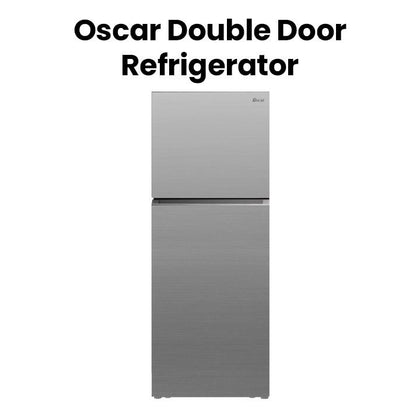 Oscar ORF500NFTS No-Frost Double Door Refrigerator Silver