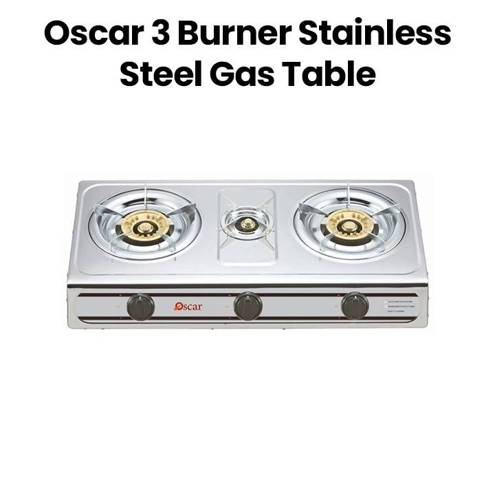 Oscar OGTSS3B Gas Table Top Cooker 3 Burners Oscar OGTSS3B Gas Table Top Cooker 3 Burners