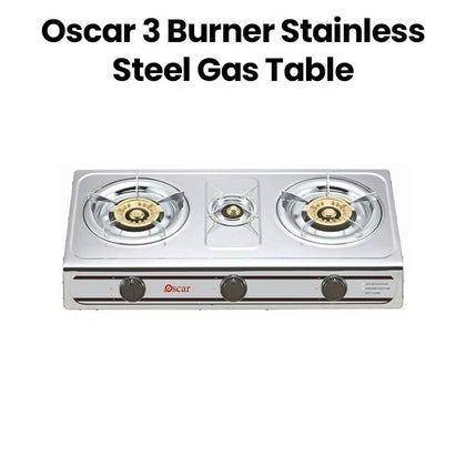 Oscar OGTSS3B Gas Table Top Cooker 3 Burners