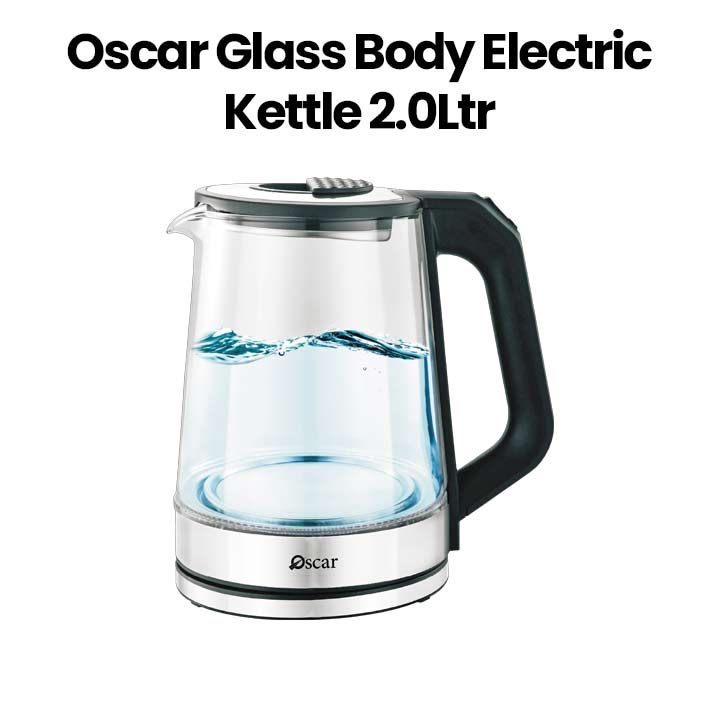 Oscar OKT 20LS GL Kettle 2.0 Liters Glass Body Oscar OKT 20LS GL Kettle 2.0 Liters Glass Body