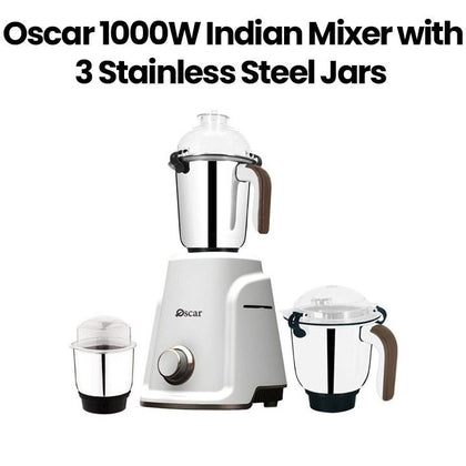 Oscar OMG100INDK1 1000W Indian Mixer With Stainless Steel 3 Jar