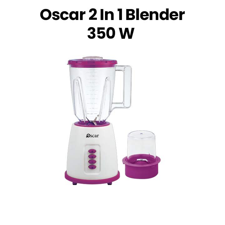 Oscar OBL-250A 2 in 1 Blender With Jar & Miller 350 Watts Purple Oscar OBL-250A 2 in 1 Blender With Jar & Miller 350 Watts Purple