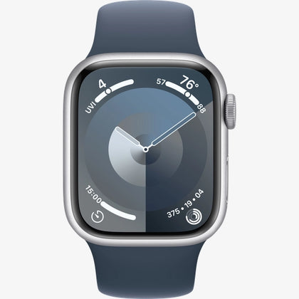 Apple Watch Series 9 GPS 41mm, Silver Storm Blue Sport Band M/L (MR913)