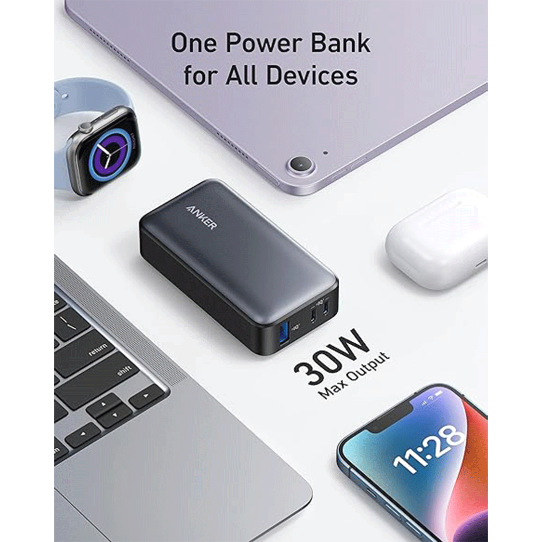 Anker Power Bank 533 30W Black – rptech.qa