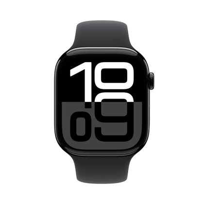 Apple Watch Series 10 GPS 46mm Jet Black Aluminium Case with Black Sport Band - M/L (MWWQ3ZP/A)