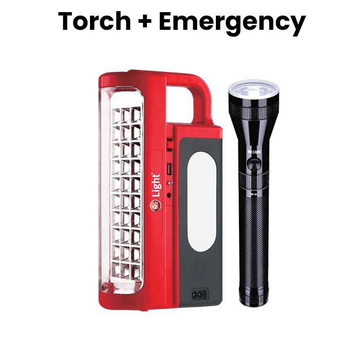 Mr Light Combo Pack MR 64 Torch + Emergency Mr Light Combo Pack MR 64 Torch + Emergency