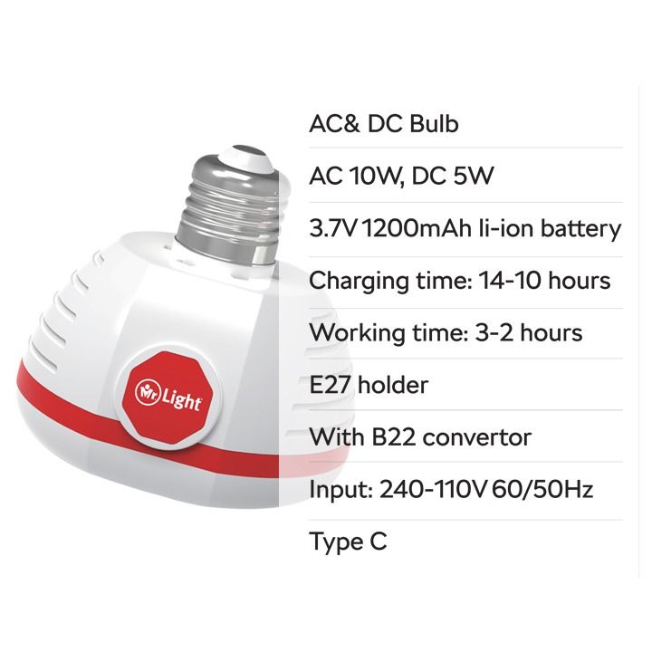 Mr Light MRGJ 9090 Emergency Light Bulb Mr Light MRGJ 9090 Emergency Light Bulb