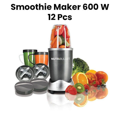 Nutribullet NBR-1212M Smoothie Maker 600W - 9 PCS (Gray)