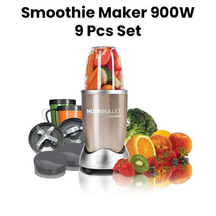 Nutribullet NB9-1212ABG Smoothie Maker 900W - 9 PCS Set All Burgundy