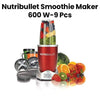 Nutribullet NBR-1212R Smoothie Maker 600W - 9 PCS (Red)