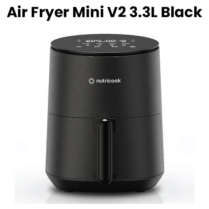 Nutricook Air Fryer Mini V2 3.3L - Black | NC-AFM033K Nutricook Air Fryer Mini V2 3.3L - Black | NC-AFM033K