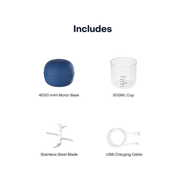 Nutricook CH600B-ME Choppi 500ML Blue Nutricook CH600B-ME Choppi 500ML Blue