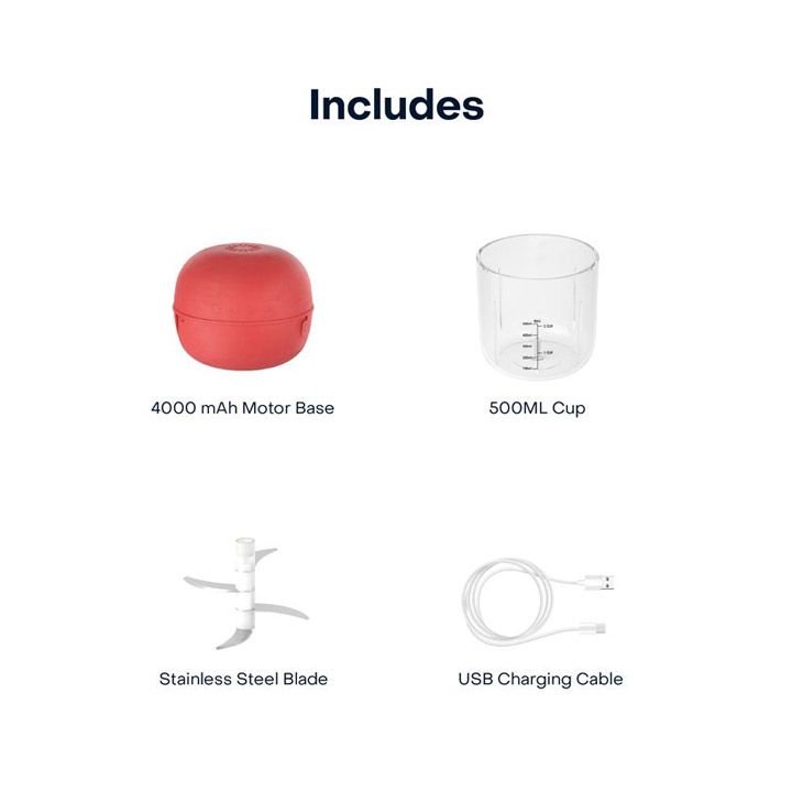 Nutricook CH600R-ME Choppi 500ML Red Nutricook CH600R-ME Choppi 500ML Red
