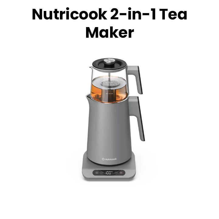 Nutricook 2-in-1 Tea Maker & Kettle – Gray | NC-KTM330G Nutricook 2-in-1 Tea Maker & Kettle – Gray | NC-KTM330G