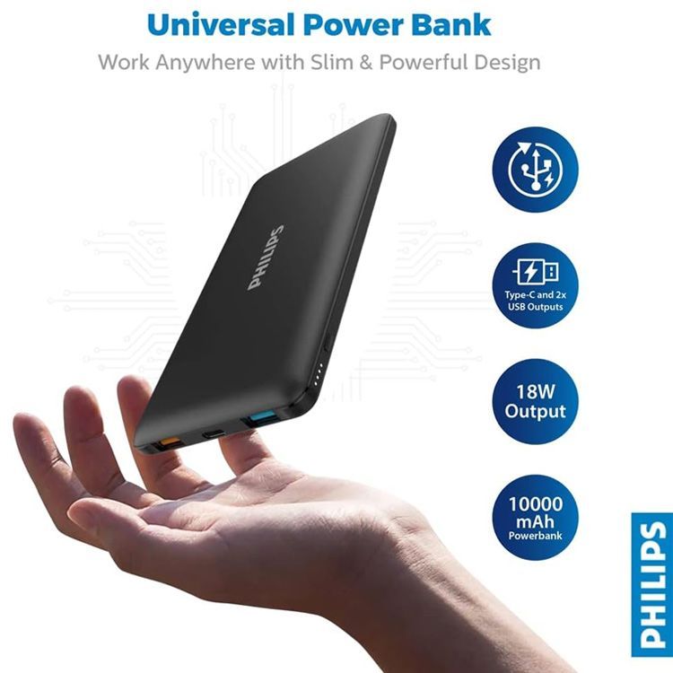 Philips 10,000mAh Power Bank – Model DLP1010C Philips 10,000mAh Power Bank – Model DLP1010C