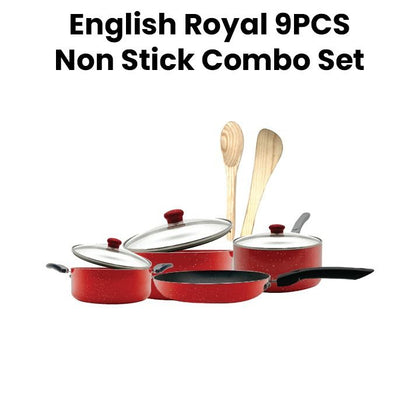 English Royal ERK900 9Pcs Non Stick Combo Cookware Set