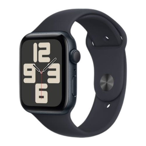 Apple Watch SE 2 2023 44mm (MRE93) GPS Midnight Aluminum Case with Midnight Sport Band - M/L (MRE93)