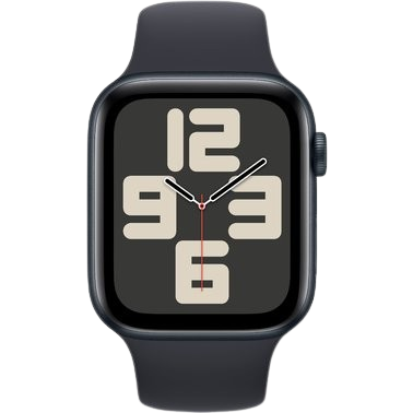 Apple Watch SE 2 2023 44mm (MRE93) GPS Midnight Aluminum Case with Midnight Sport Band - M/L (MRE93)