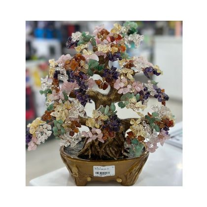 Color Crystal Natural Stone Flowers Pot-BS