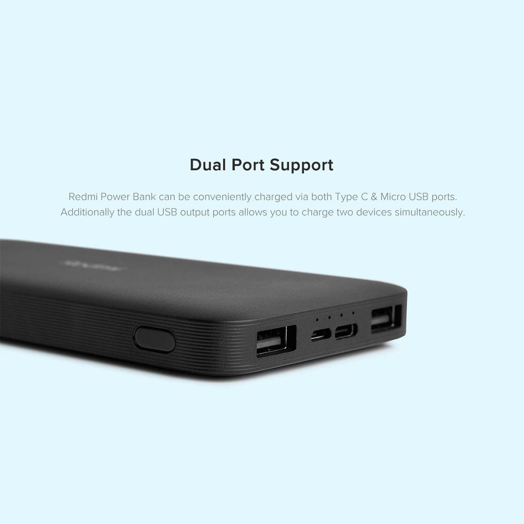 Redmi Power Bank Black 10000mAh Redmi Power Bank Black 10000mAh